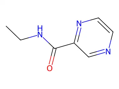 N-ethylpyrazine-2-carboxamide structure