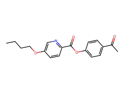 Picolinic acid, 5-butoxy-, p-acetylphenyl ester structure