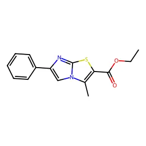 Ethyl 3-methyl-6-phenylimidazo[2,1-b]thiazole-2-carboxylate structure