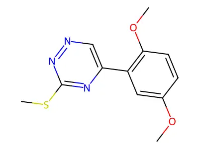 1,2,4-Triazine, 5-(2,5-dimethoxyphenyl)-3-(methylthio)- structure