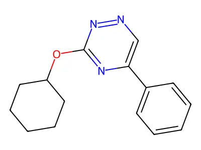 as-Triazine, 3-(cyclohexyloxy)-5-phenyl- structure