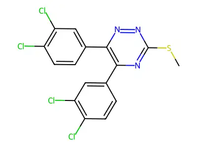 as-Triazine, 5,6-bis(3,4-dichlorophenyl)-3-(methylthio)- structure