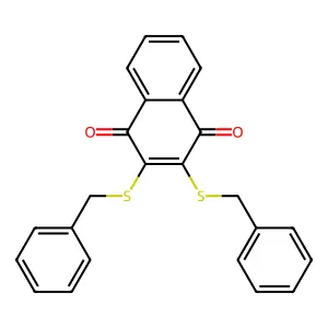 2,3-Bis(benzylsulfanyl)naphthalene-1,4-dione structure