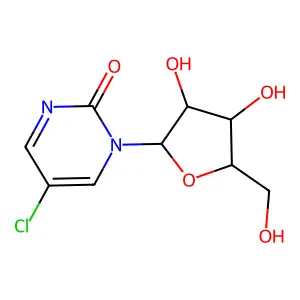 5-Chloro-1-[3,4-dihydroxy-5-(hydroxymethyl)oxolan-2-yl]pyrimidin-2-one structure