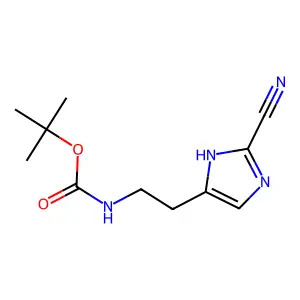 tert-Butyl 2-(2-cyano-1H-imidazol-5-yl)ethylcarbamate structure