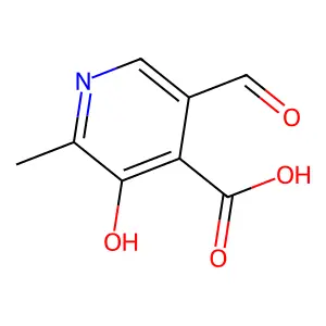 5-Formyl-3-hydroxy-2-methyl-4-pyridinecarboxylic acid structure