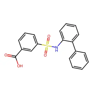 3-[(2-phenylphenyl)sulfamoyl]benzoic Acid structure
