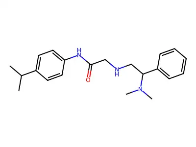 2-[[2-(dimethylamino)-2-phenylethyl]amino]-N-(4-propan-2-ylphenyl)acetamide structure