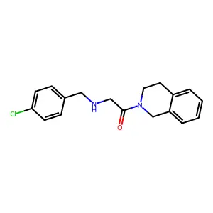 2-[(4-chlorophenyl)methylamino]-1-(3,4-dihydro-1H-isoquinolin-2-yl)ethanone structure