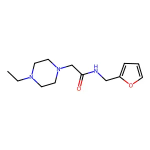 2-(4-ethylpiperazin-1-yl)-N-(furan-2-ylmethyl)acetamide structure