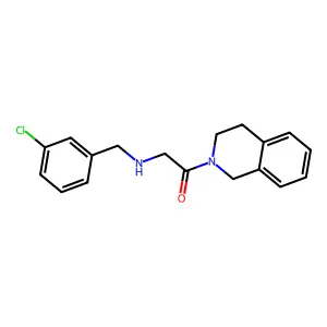 2-[(3-chlorophenyl)methylamino]-1-(3,4-dihydro-1H-isoquinolin-2-yl)ethanone structure