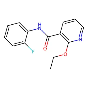 2-ethoxy-N-(2-fluorophenyl)pyridine-3-carboxamide structure