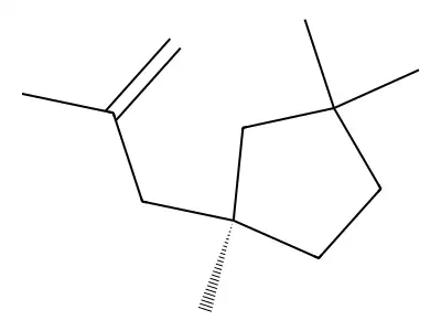1,1,3-Trimethyl-3-(2-methylprop-2-en-1-yl)cyclopentane structure