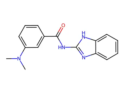 N-(1H-benzimidazol-2-yl)-3-(dimethylamino)benzamide structure