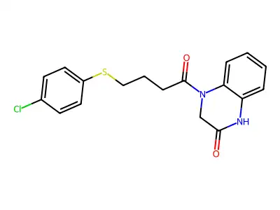 4-[4-(4-Chlorophenyl)sulfanylbutanoyl]-1,3-dihydroquinoxalin-2-one structure