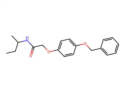 N-butan-2-yl-2-(4-phenylmethoxyphenoxy)acetamide structure