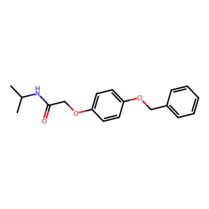 2-(4-phenylmethoxyphenoxy)-N-propan-2-ylacetamide structure