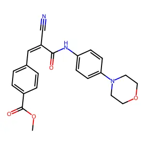 Methyl 4-(2-cyano-2-{[4-(morpholin-4-yl)phenyl]carbamoyl}eth-1-en-1-yl)benzoate structure