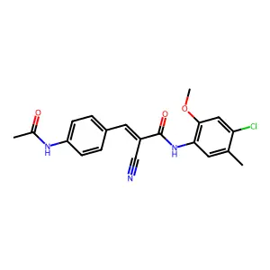 (Z)-3-(4-Acetamidophenyl)-N-(4-chloro-2-methoxy-5-methylphenyl)-2-cyanoprop-2-enamide structure