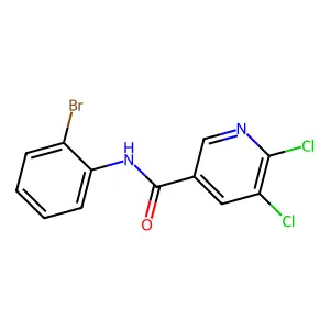 N-(2-bromophenyl)-5,6-dichloropyridine-3-carboxamide structure
