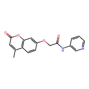 2-(4-methyl-2-oxochromen-7-yl)oxy-N-pyridin-3-ylacetamide structure