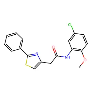 N-(5-chloro-2-methoxyphenyl)-2-(2-phenyl-1,3-thiazol-4-yl)acetamide structure