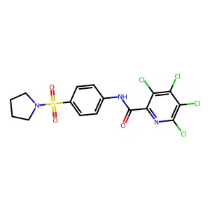 3,4,5,6-tetrachloro-N-[4-(pyrrolidine-1-sulfonyl)phenyl]pyridine-2-carboxamide structure