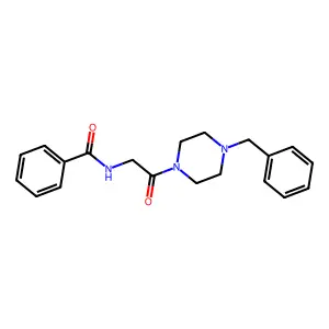 N-[2-(4-benzylpiperazin-1-yl)-2-oxoethyl]benzamide structure