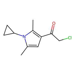 2-chloro-1-(1-cyclopropyl-2,5-dimethyl-1H-pyrrol-3-yl)ethan-1-one structure