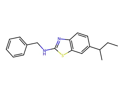 N-benzyl-6-(butan-2-yl)-1,3-benzothiazol-2-amine structure