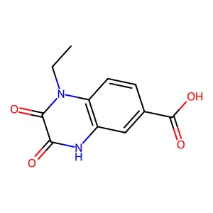 1-Ethyl-2,3-dioxo-1,2,3,4-tetrahydroquinoxaline-6-carboxylic acid structure
