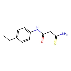 3-amino-N-(4-ethylphenyl)-3-thioxopropanamide structure