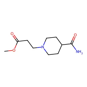 Methyl 3-(4-carbamoylpiperidin-1-yl)propanoate structure
