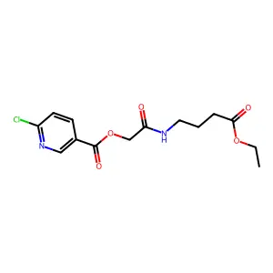 Ethyl 4-[2-(6-chloropyridine-3-carbonyloxy)acetamido]butanoate structure