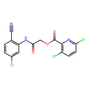 [(5-Chloro-2-cyanophenyl)carbamoyl]methyl 3,6-dichloropyridine-2-carboxylate structure