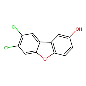 7,8-Dichloro-2-dibenzofuranol structure