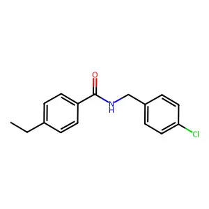 N-[(4-chlorophenyl)methyl]-4-ethylbenzamide structure