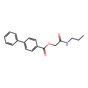 [2-Oxo-2-(propylamino)ethyl] 4-phenylbenzoate structure