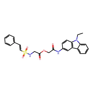 [(9-ethyl-9H-carbazol-3-yl)carbamoyl]methyl 2-(2-phenylethenesulfonamido)acetate structure