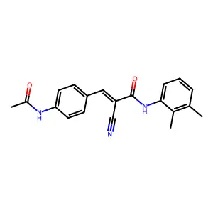 (E)-3-(4-acetamidophenyl)-2-cyano-N-(2,3-dimethylphenyl)prop-2-enamide structure