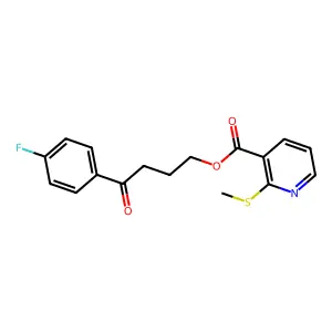[4-(4-Fluorophenyl)-4-oxobutyl] 2-methylsulfanylpyridine-3-carboxylate structure