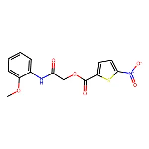 [2-(2-Methoxyanilino)-2-oxoethyl] 5-nitrothiophene-2-carboxylate structure