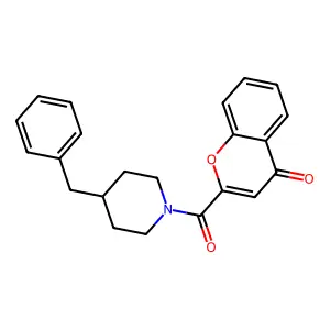 2-[(4-benzylpiperidin-1-yl)carbonyl]-4H-chromen-4-one structure