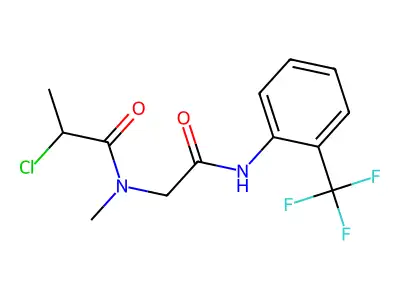 2-Chloro-N-methyl-N-({[2-(trifluoromethyl)phenyl]carbamoyl}methyl)propanamide structure