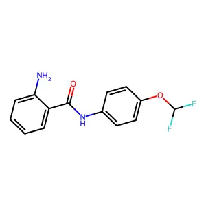 2-amino-N-[4-(difluoromethoxy)phenyl]benzamide structure