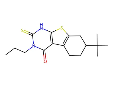 11-tert-Butyl-4-propyl-5-sulfanyl-8-thia-4,6-diazatricyclo[7.4.0.0,2,7]trideca-1(9),2(7),5-trien-3-one structure