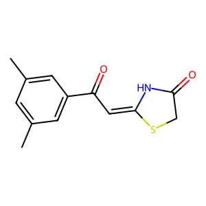 2-[2-(3,5-Dimethylphenyl)-2-oxoethylidene]-1,3-thiazolidin-4-one structure