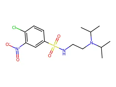 N-{2-[bis(propan-2-yl)amino]ethyl}-4-chloro-3-nitrobenzene-1-sulfonamide structure