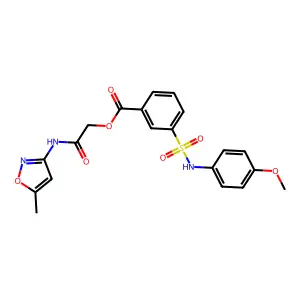 2-[(5-Methyl-3-isoxazolyl)amino]-2-oxoethyl 3-[[(4-methoxyphenyl)amino]sulfonyl]benzoate structure