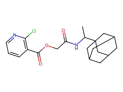 [2-[1-(1-Adamantyl)ethylamino]-2-oxoethyl] 2-chloropyridine-3-carboxylate structure